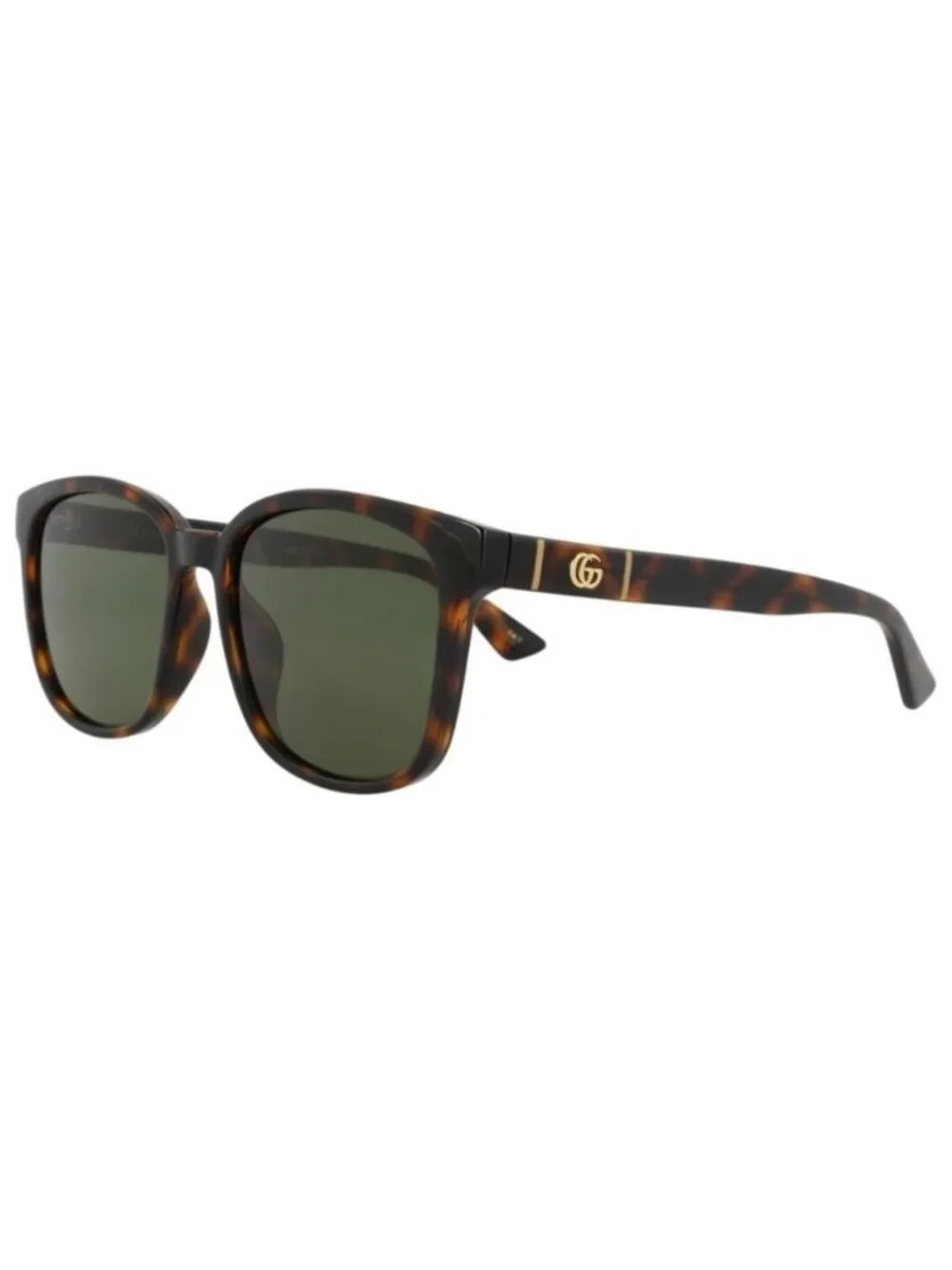 New Gucci Mens Square/Rectangle Havana Havana Green Fashion Designer Sunglasses